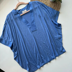 NATORI Blue Dolman Sleeve NWT Top‎ Blouse Size XL